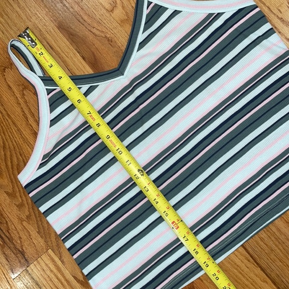 NEW Women's Wide-Strap Cami Top Striped Stretchy Plus Size tank 3X - Picture 4 of 16